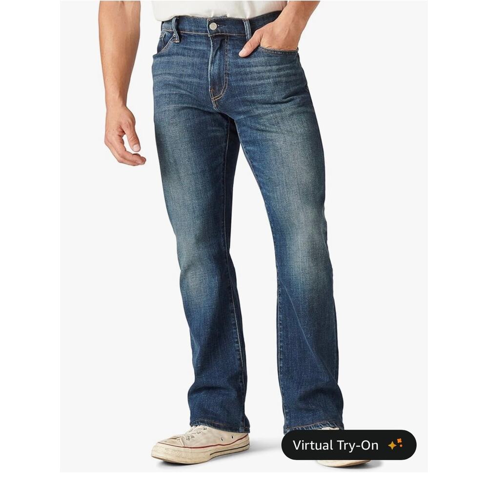 NWT Lucky Brand Easy Rider Bootcut Coolmax Stretch Jeans in Brigden sz 36/32 - Picture 2 of 4